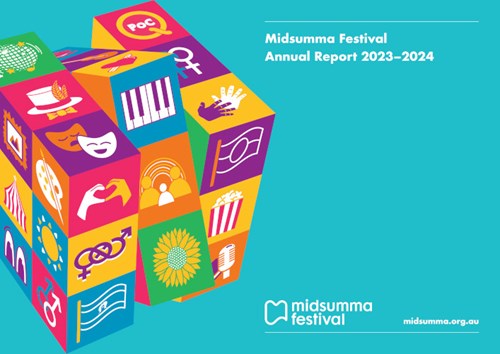 Guide cover of the 2024 Midsumma Annual Report