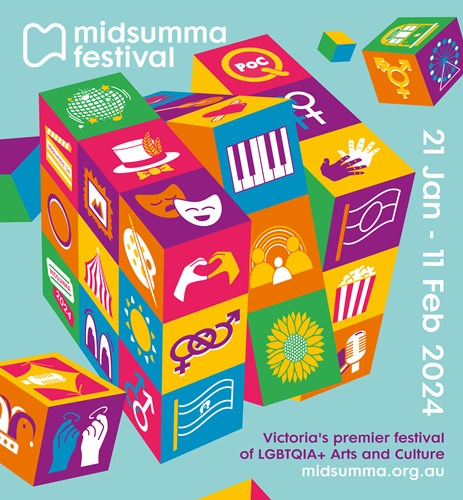 Front page of the 2024 Midsumma Festival program guide