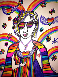 Artwork: 'Rainbow Goddess' by Holly Walton